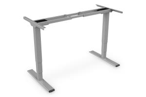 Height Adjustable Standing Desk Frame Dual motor - 3-stages - grey