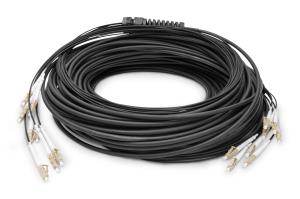 Breakout cable - 8 Fibers OM4 LC/UPC-LC/UPC universal color black 75m