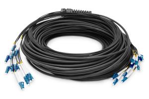 Breakout cable - 12 Fiber SM G.657.A1 LC/UPC-LC/UPC universal color black 50m