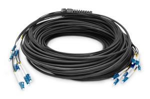 Breakout cable - 8 Fiber SM G.657.A1 LC/UPC-LC/UPC universal black 30m