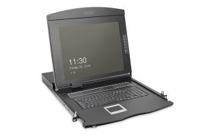 Modulare Konsole with 19in TFT 48.3cm 8Port KVM Touch 8x HDMI. HD Resolution - IT Keyboard