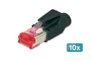 Hirose Modular Plug CAT6 TM21 8P8C shielded for round cable incl. hood - 10 pcs