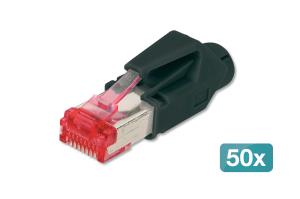 Hirose Modular Plug CAT6 TM21 8P8C shielded for round cable incl. hood - 50 pcs