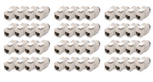 CAT6a Keystone Jack - shielded, tool free connection - intelligent cable manager - 48 Pcs