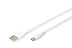 USB-C Silicone charging cable USB-A - USB-C USB 2.0 60W - 2m White