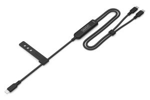 USB-C 2in1 charging cable - 140W - 2m Black