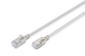 Slim Patch cable - CAT6A - F-FTP - 1.5m - Grey