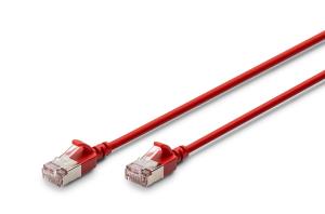 Slim Patch cable - CAT6A - F-FTP - 1.5m - Red