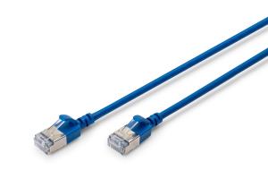 Slim Patch cable - CAT6A - F-FTP - 3m - Blue