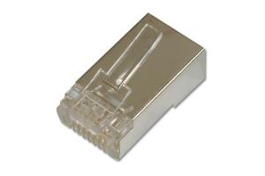 CAT6 Modular Plug - 8P8C shielded for Round Cable - 100 pcs