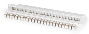 Modular Patch Panel - shielded with 24x DN-93615 24-port 1U rack mount grey RAL 7035
