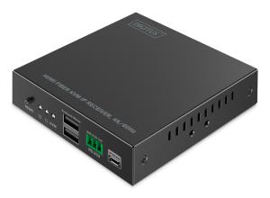 HDMI Fiber Receiver - for DS-55348 4K/60Hz 40 km/300m IP 1G Black