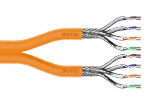 installation cable - Cat 7 - S/FTP - AWG 23/1 Duplex - 500m - orange