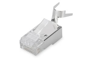 CAT6A Modular Plug - 8P8C, shielded for solid wire AWG 22-23, 100 pcs