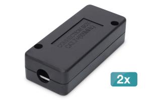 Junction Box CAT 7, 600 MHz LSA strIPS for AWG 22-26, fully shielded compact design, 26x35x80 mm - 2 Pcs
