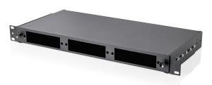 MPO/MTP patch panel - 3 cassettes, 1U, unequipped