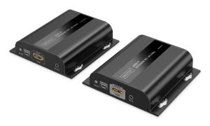 HDMI IP Extender Set - 4K/60Hz 120/200 m, One-to-Many, CAT, Black
