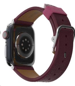 Cactus Leather Watch Band Apple 41/40/38mm Maroon Bells - Pink