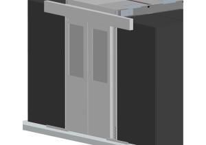 Smart Aisle Sliding Door For Aisle Width 1200mm For Rack Height