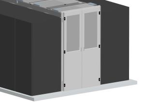 Smart Aisle Sliding Door For Aisle Width 1200mm For Rack Height