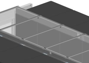 Smart Aisle Roof Element For Aisle Width 1200mm For Rack Width