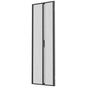 42U x 600mm Wide Split Perforated Doors Black (Qty 2)