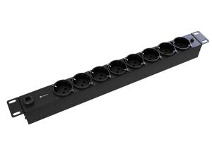 PowerGO Rack PDU Basic 1U16A220V SCHUKO 3MSCHUKO 8 Black