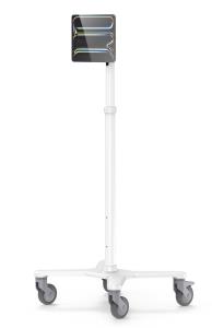 Bundle / Premium Medical Rolling Cart + IT Mount Universal Plate - White