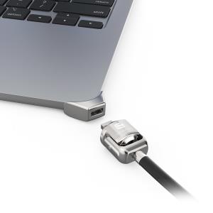 Ledge Adapter for MacBook Air 15-inch (M2/M3/M4/M5) with Keyed Cable Lock (Corner Lock) - Silver/ Black