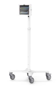 Bundle / Premium Medical Rolling Cart + Apex Secured Enclosure Wall Mount for iPad Pro M4 11in - White