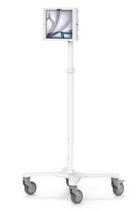 Bundle / Premium Medical Rolling Cart + Apex Secured Enclosure Wall Mount for iPad Air M2/M3 13in (2024) - White