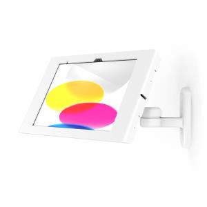 Bundle / Swing Wall Mount Arm + Apex Secured Enclosure Wall Mount for iPad 10th-11th (A16) Gen - White