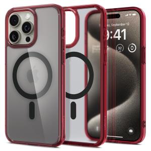 iPhone 15 Pro Max Case 6.7in Ultra Hybrid Magfit Frost Deep Red