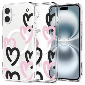 iPhone 6.1in 2024 Ultra Hybrid MagFit Hearts Black Pink