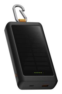 Power Bank Go2 20w 10000mah - Black With Solar / Light