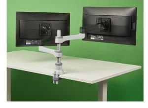 Zepher 4 Twin Monitor Arm Silver