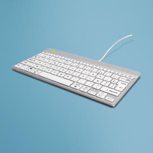 Compact Break Ergonomic - Keyboard - Wired - White - Azerty French