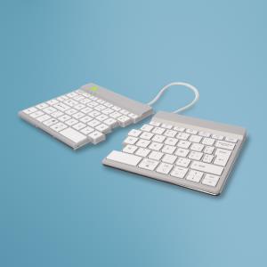 Split Break Ergonomic - Keyboard - Wireless - White - Azerty Belgian