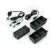 Dual Battery Charger - 3 Slot - With Power Supply For Zq600 / Zq50