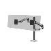 LX Dual Stacking Arm Tall Pole - Desk mount for 2 LCD displays - aluminum, steel - polished