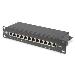 Patch panel CAT6 12 Ports Shielded - Black - 10in (dn91612s)