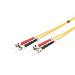 Fiber Optic Patch Cord, ST to ST OS2, Singlemode 09/125 , Duplex, Length 2m