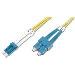 Fiber Optic Patch Cord, LC to SC OS2, Singlemode 09/125 µ, Duplex, Length 3m